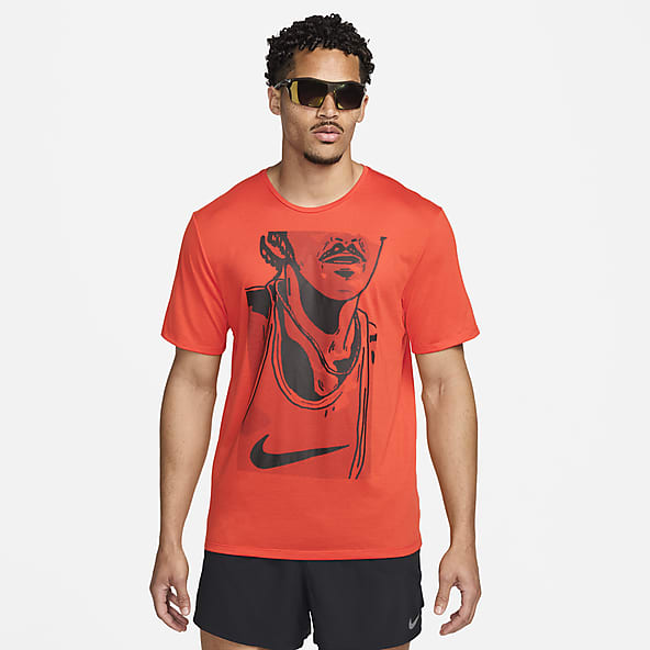 Nike red running top 2025